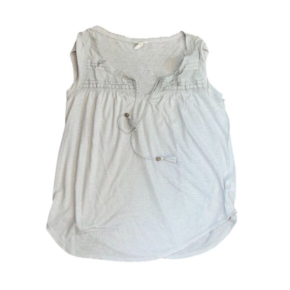 Aeropostale Linen Blend Sleeveless Top Medium Lagenlook Boho Relax - Picture 7 of 7